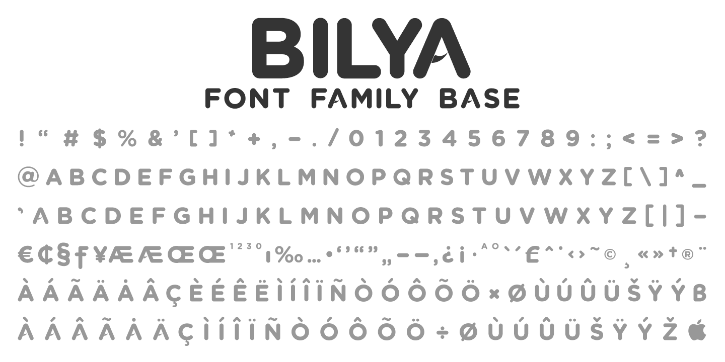 Пример шрифта Bilya Layered COLOR FOUR